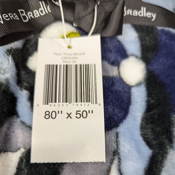 Vera Bradley Plaza Tile Fleece 50" x 80" Throw New - Picture 2 of 6